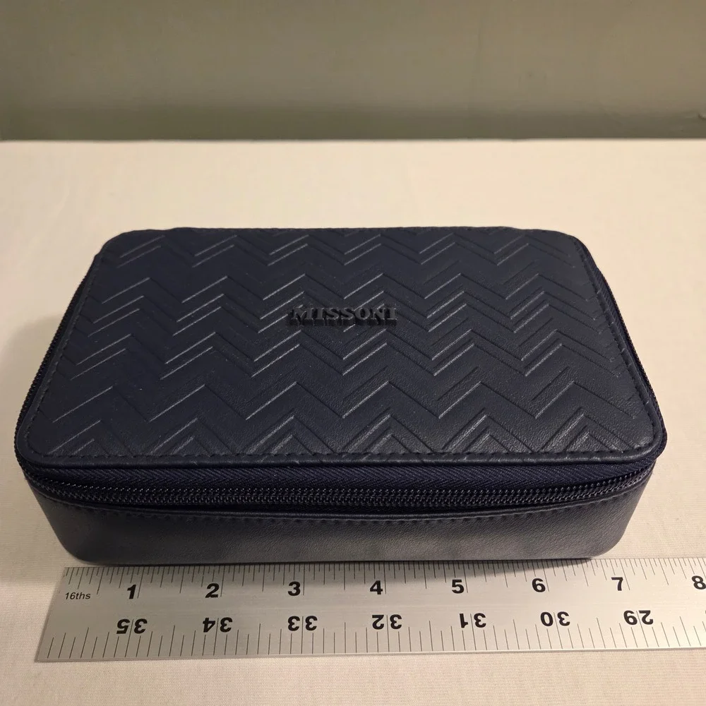 Missoni x Delta Amenity Travel Bag, Toiletries Included, Navy Blue‎
